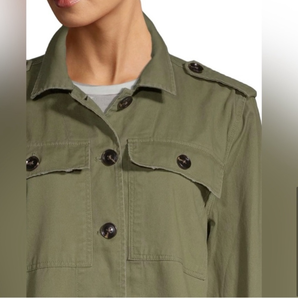 Alexander Jordan Women's Fray Hem Utility Jacket - Picture 2 of 8